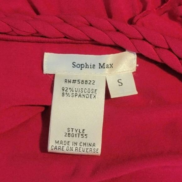 Sophie Max dress Bright Red Pink Small Empire Waist - Picture 4 of 4